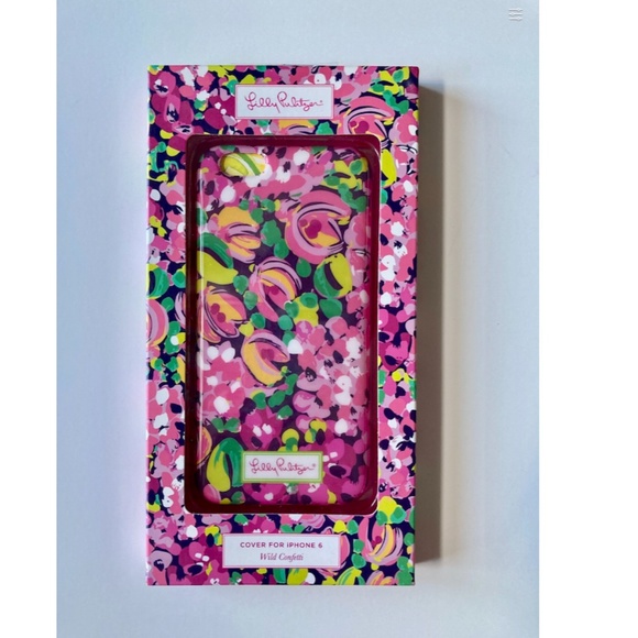 NWT Lilly Pulitzer iPhone 6 Case New in Box Wild Confetti Pink Green Floral - Picture 1 of 5